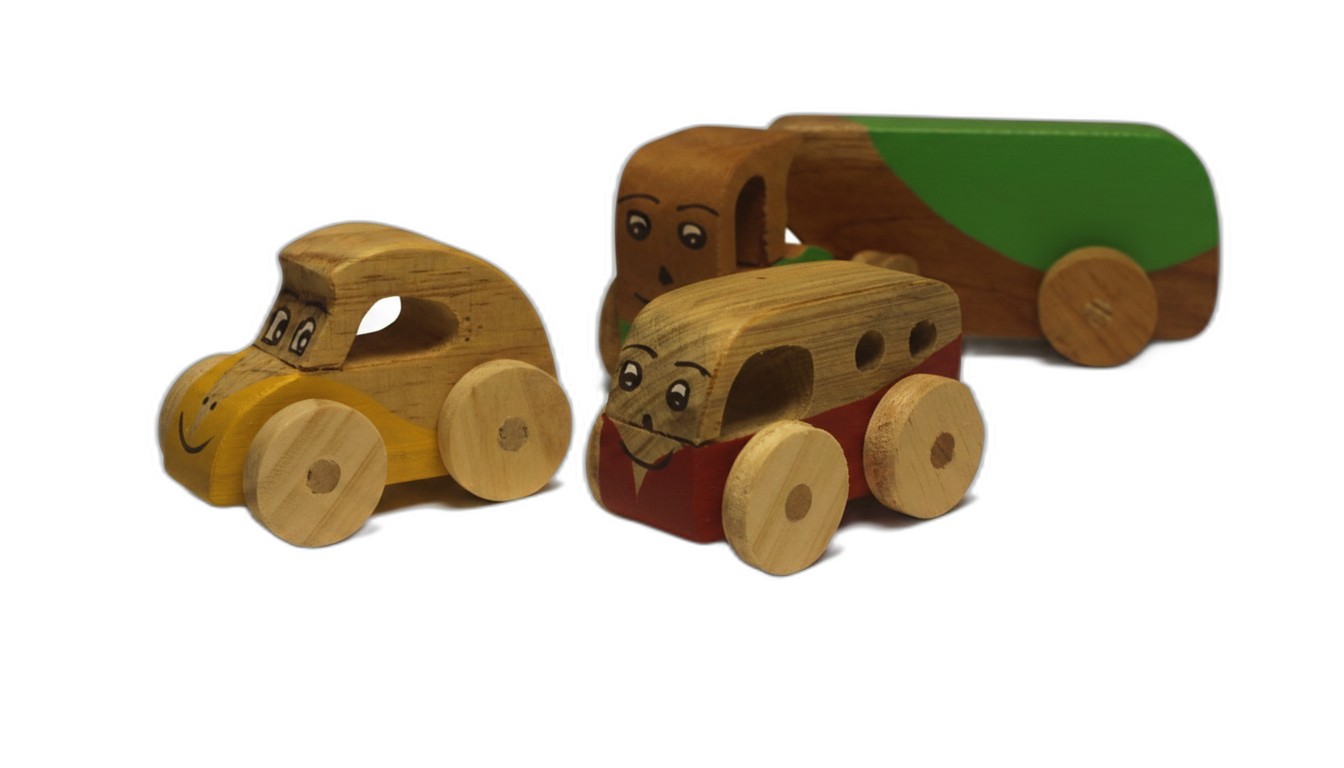 Carritos de Madera. Juguete Artesanal