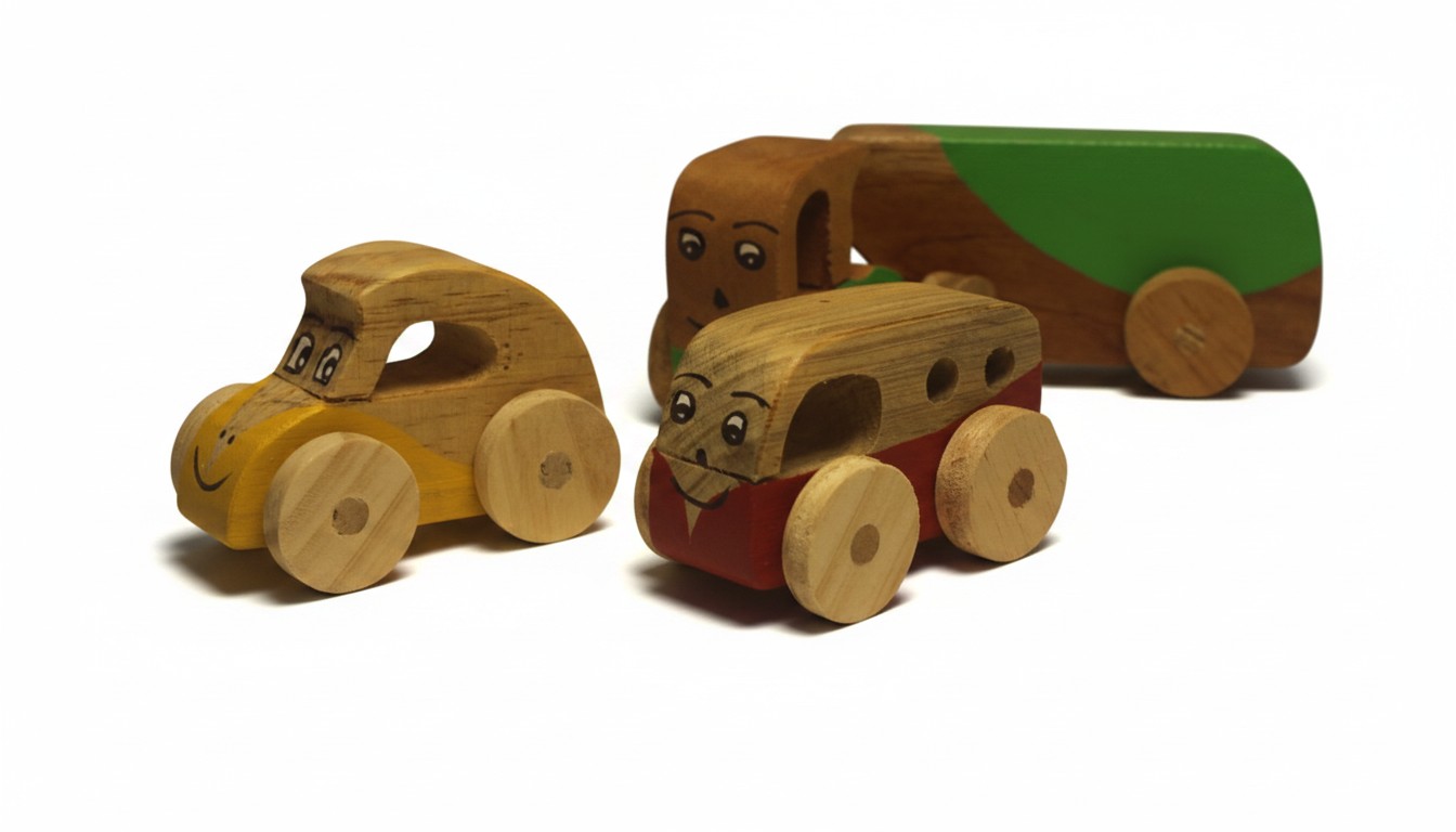 Carritos de Madera. Juguete Artesanal