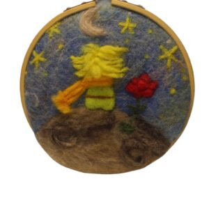 Pieza Decorativa el Principito Cuadro de Lana
